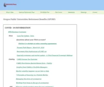 Opurp.org(Oregon Public Universities Retirement Programs) Screenshot