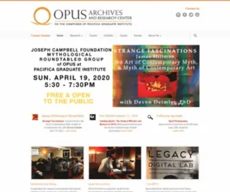 Opusarchives.org(OPUS Archives and Research Center) Screenshot