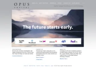 Opuscapitalventures.com(Early stage funding in technology) Screenshot