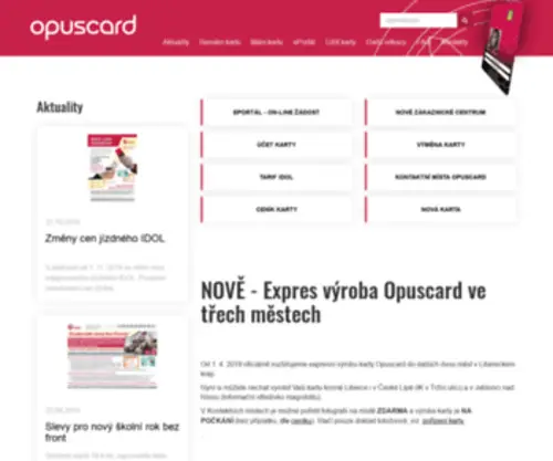 Opuscard.cz(Karta opuscard) Screenshot