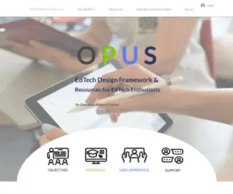 Opusedtech.com(The OPUS website) Screenshot