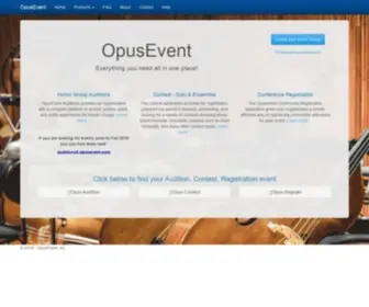 Opusevent.com(Auditions) Screenshot