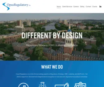 Opusregulatory.com(Different by Design. Opus Regulatory) Screenshot