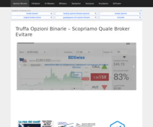 Opzionibinarieesposte.it(Truffa Opzioni Binarie) Screenshot