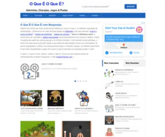 Oqueeoquee.com(Adivinhas & Melhores Charadas com Respostas) Screenshot