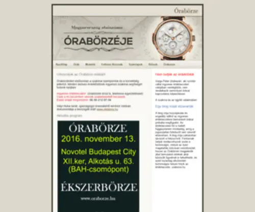 Oraborze.hu(Órabörze 2016.11.13) Screenshot