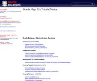 Oracle-Dba-Online.com(Tutorial for Oracle) Screenshot