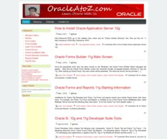 Oracleatoz.com(Learn Oracle Technologies) Screenshot