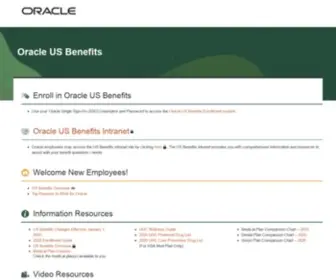 Oraclebenefits.com(Oracle Welcome Page Oracle Welcome Page) Screenshot