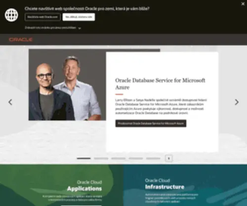 Oracle.cz(Oracle Česká republika) Screenshot