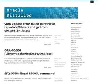 Oracledistilled.com(Oracle Distilled) Screenshot