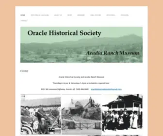 Oraclehistoricalsociety.org(Oraclehistoricalsociety) Screenshot