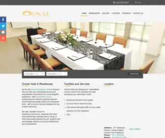 Oraclehotel.com.ph(Oracle Hotel & Residences) Screenshot