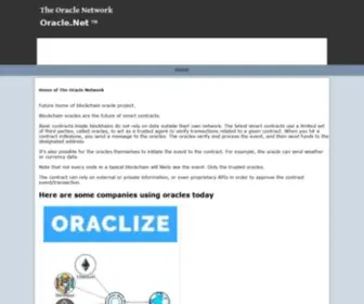 Oracle.net(The Oracle Network) Screenshot