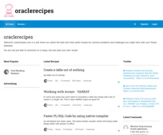 Oraclerecipes.com(Common Oracle tasks in a simple problems) Screenshot