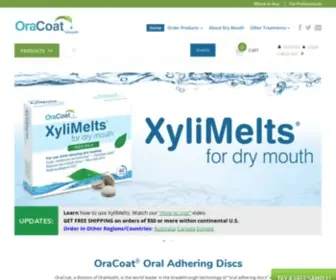 Oracoat.com(Treat your oral healthcare needs with products from OraCoat. Treat dry mouth (xerostomia)) Screenshot