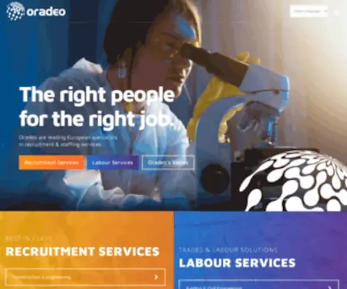 Oradeo.com(Oradeo are leading European Recruitment and staffing provider) Screenshot