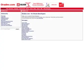 Oradev.com(Main page) Screenshot