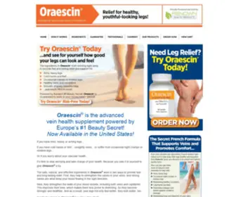 Oraescin.com(For Ultimate Vascular Health) Screenshot