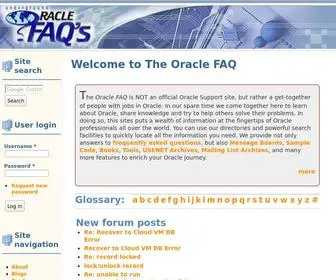 Orafaq.com(The Oracle FAQ) Screenshot