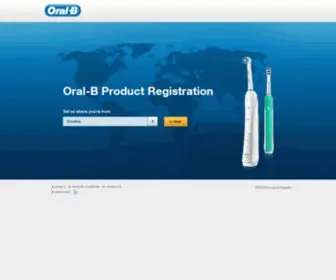 Oral-B.com(Oral-B Product Registration) Screenshot