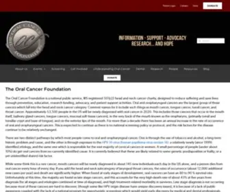 Oralcancerfoundation.org(The Oral Cancer Foundation) Screenshot