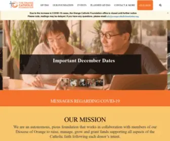 OrangecatholicFoundation.org(Investments entrusted to The Orange Catholic Foundation (OCF)) Screenshot