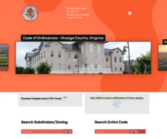 Orangecode.us(Code of Ordinances) Screenshot