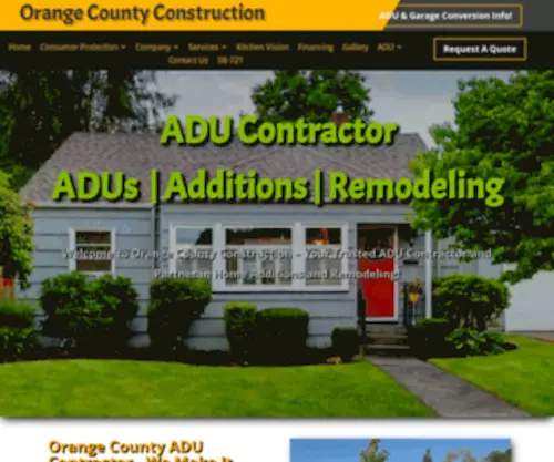 Orangecountyconstruction.com(ADU Contractor) Screenshot