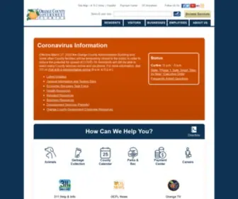 Orangecountyfl.net(Official website of orange county) Screenshot