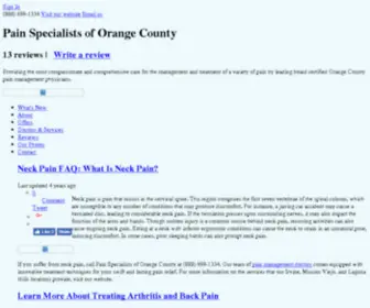 Orangecountypainmanagement.net(Back Pain) Screenshot