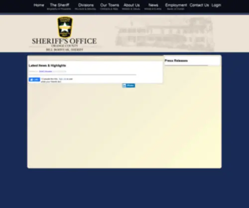 Orangecountysheriff.com(OCSD) Screenshot