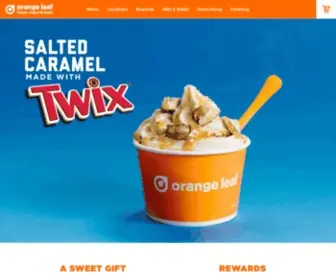 Orangeleafyogurt.com(Orange Leaf Frozen Yogurt) Screenshot