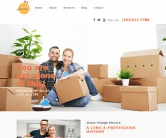 Orangemover.com(Miami moving company) Screenshot