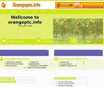 Orangeptc.info(Paid to click) Screenshot