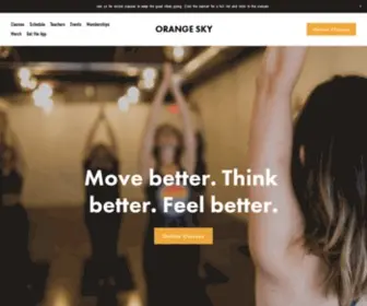 Orangeskyyoga.com(ORANGE SKY) Screenshot