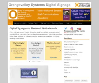 Orangevalleysystems.co.uk(Digital Signage and Electronic Notice Boards) Screenshot