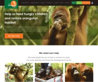 Orangutan.org.au(Every orangutan we rescue destroys the profits of poaching networks and) Screenshot