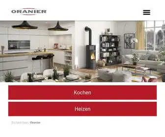 Oranier.com(Küchentechnik und Heiztechnik für Deine Familie seit 1904) Screenshot