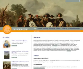 Oranje-Nassau.org(Geschiedkundige Vereniging Oranje) Screenshot