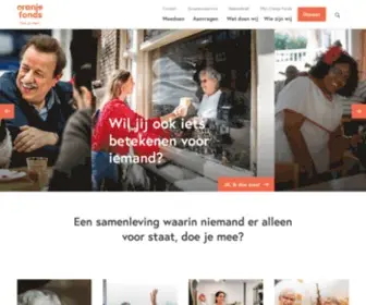 Oranjefonds.nl(Oranje Fonds) Screenshot