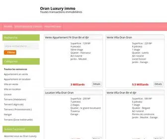 Oranluxuryimmo.com(Oran Luxury immo) Screenshot