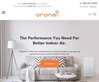 Oransi.com(Buy The Best HEPA Air Purifiers & Air Cleaners Online) Screenshot