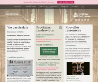 Oratoiredulouvre.fr(L'Église Protestante Réformée de l'Oratoire du) Screenshot