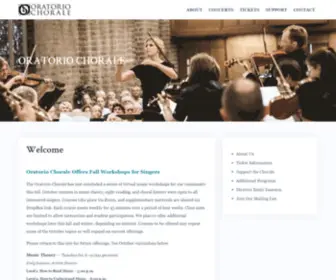 Oratoriochorale.org(The Oratorio Chorale) Screenshot
