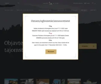 Oravskemuzeum.sk(Oravské) Screenshot