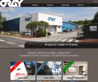 Oray.fr(ORAY Projection systems) Screenshot