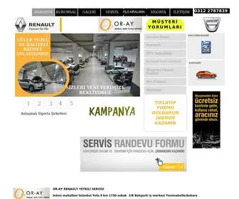 Orayotomotiv.com.tr(Or-Ay Otomotiv Renault Yetkili Servisi) Screenshot