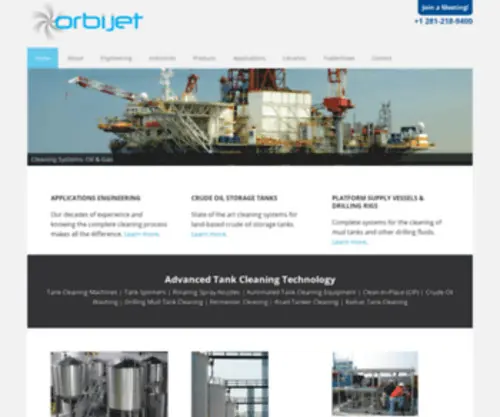 Orbijet.com(Tank Cleaning Technologies) Screenshot
