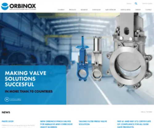 Orbinox.cn(Making valve solutions succesful) Screenshot